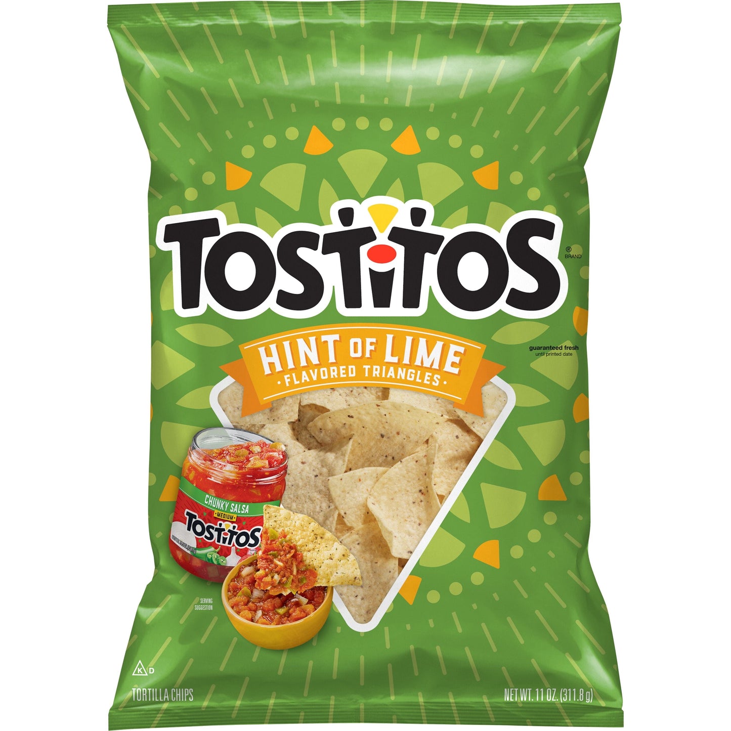 Tostitos Flavored Tortilla Chips Hint of Lime, 11 Oz