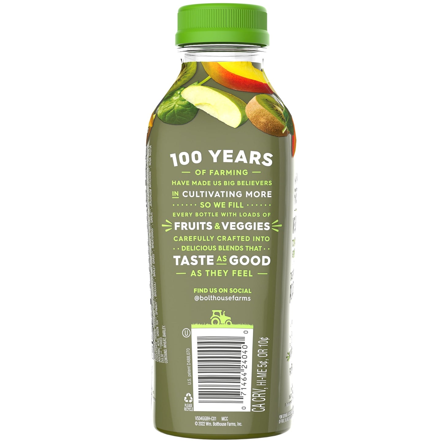 Bolthouse Farms Fruit Juice Smoothie, Green Goodness, 15.2 fl. oz. Bottle