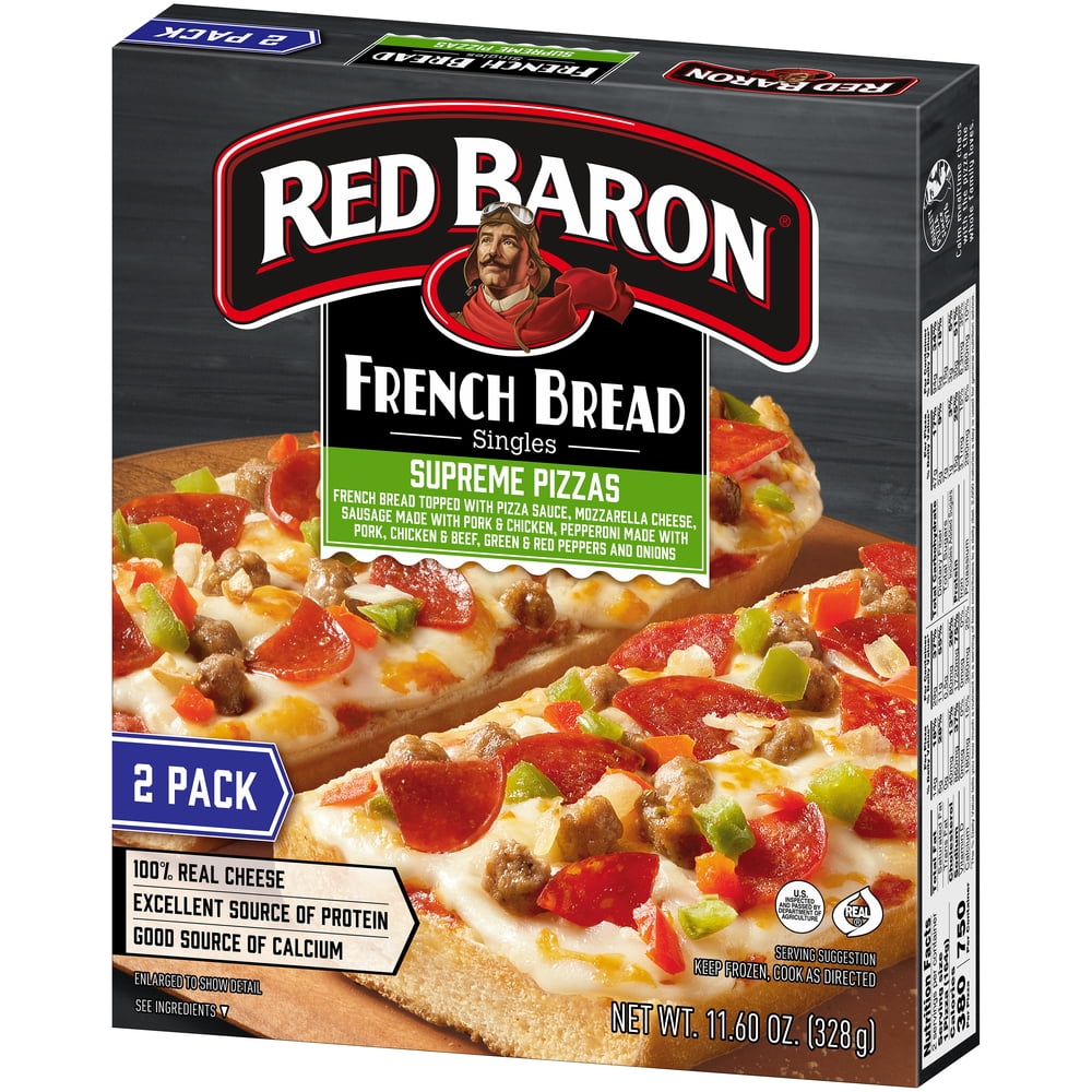 Red Baron French Bread Supreme Frozen Pizza 2 Count 11.6oz