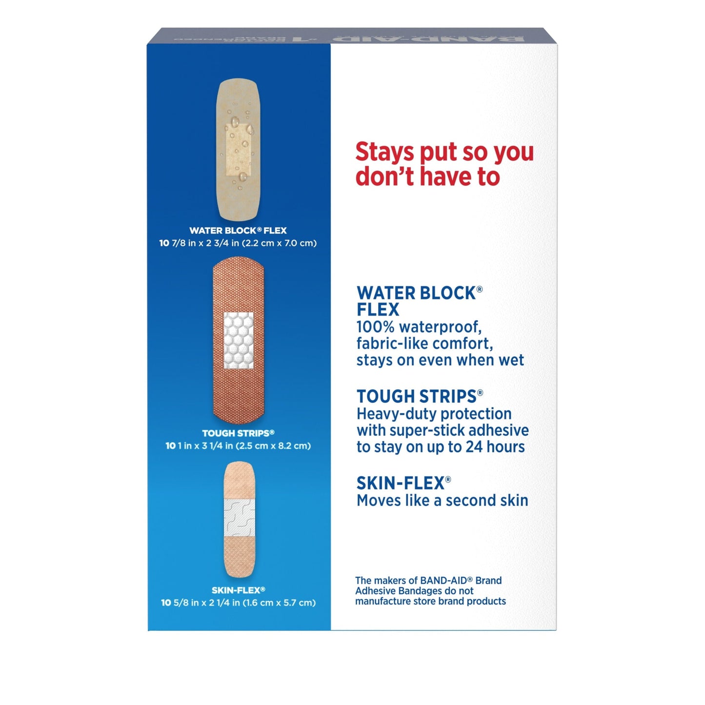 Band-Aid Brand Adhesive Bandages Variety Pack, Assorted Sizes, 30 ct