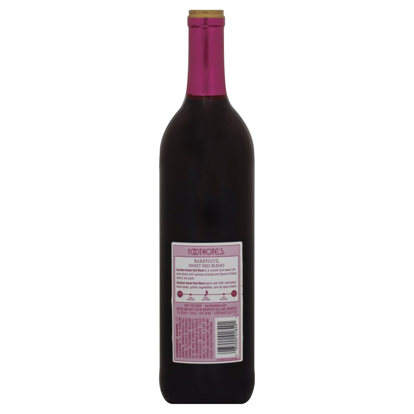 Barefoot California Red Blend Wine, 750ml Glass Bottle