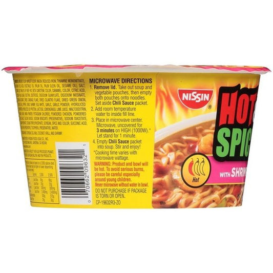 Nissin® Hot & Spicy with Shrimp Ramen Noodle Soup 3.27 oz. Bowl