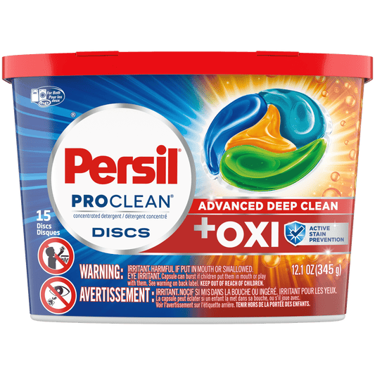 Persil Discs Laundry Detergent Pacs, Oxi, 15 Count