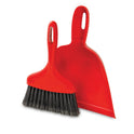 Libman Whisk Broom with Dust Pan -Red