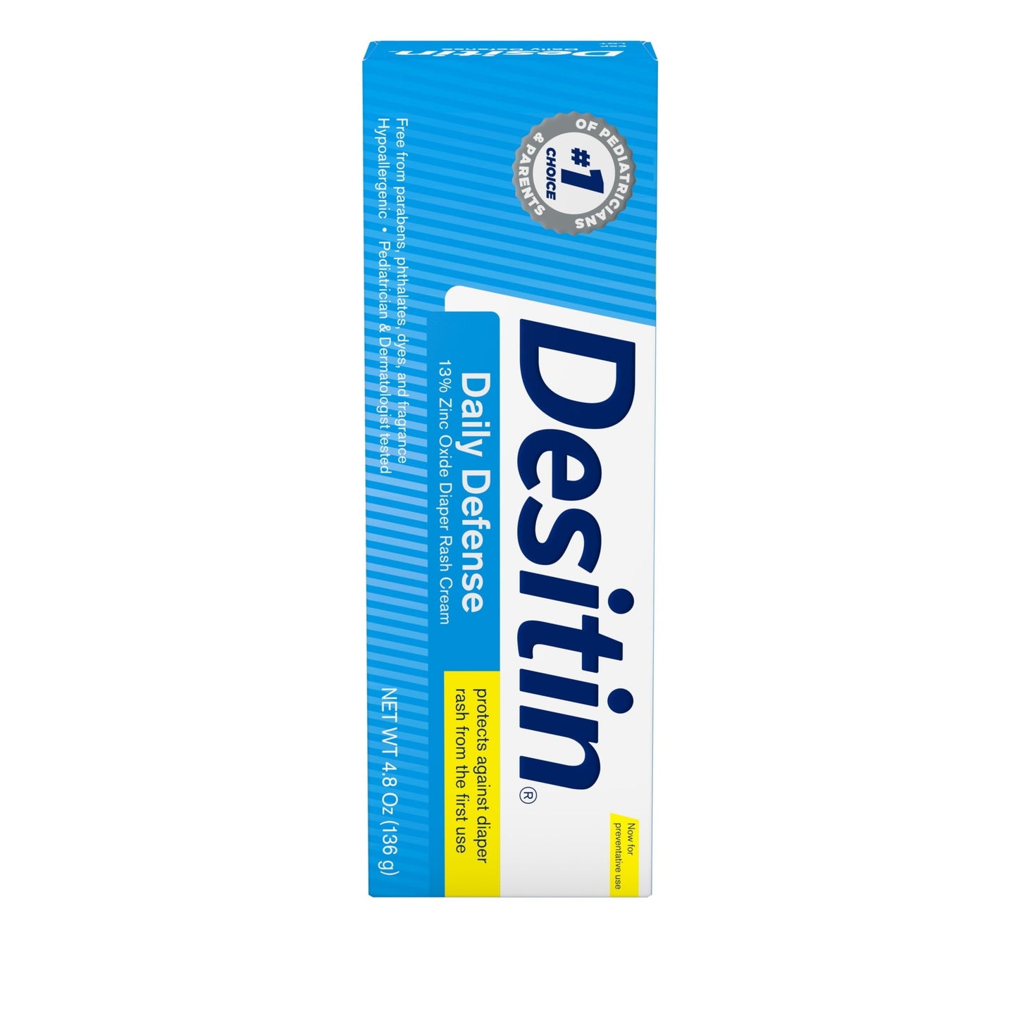 Desitin Daily Defense Baby Diaper Rash Cream with Zinc Oxide, 4.8 oz