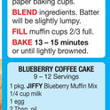 JIFFY Blueberry Muffin Mix 7 OZ Box