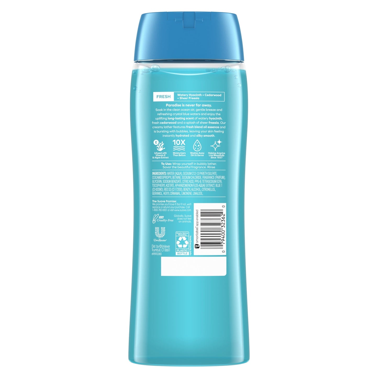 Suave Essentials Gentle Body Wash, Ocean Breeze, 18 oz