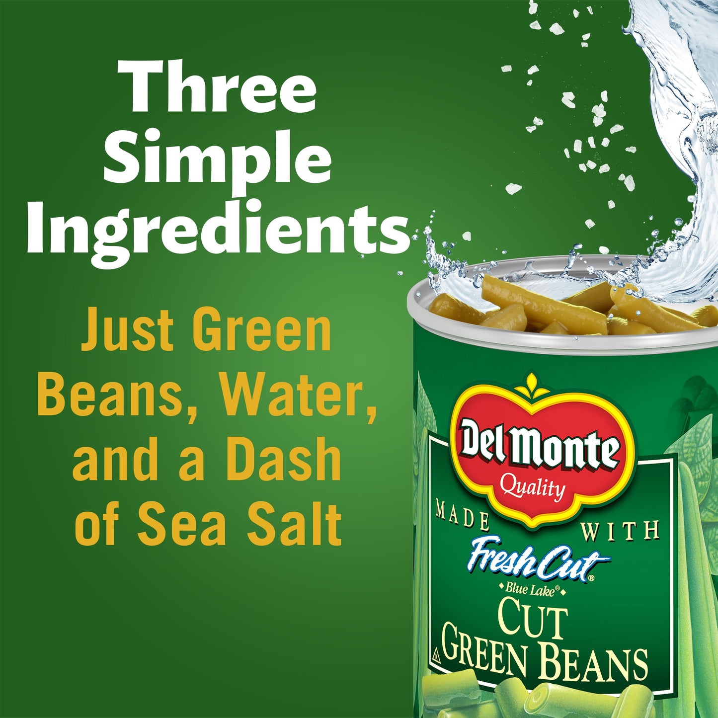 Del Monte Cut Green Beans Canned Vegetables, 14.5 oz Can