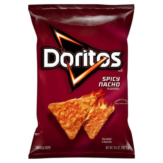 Doritos Spicy Nacho Flavored Tortilla Chips, 9.25 oz Bag