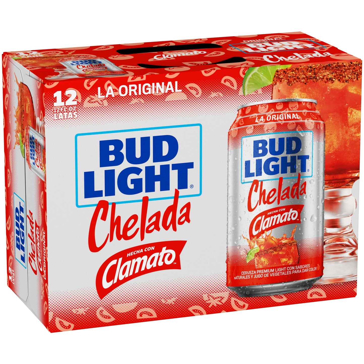 Bud Light Chelada 12 Pack, 12 fl oz Aluminum Cans, Domestic, 10% ABV