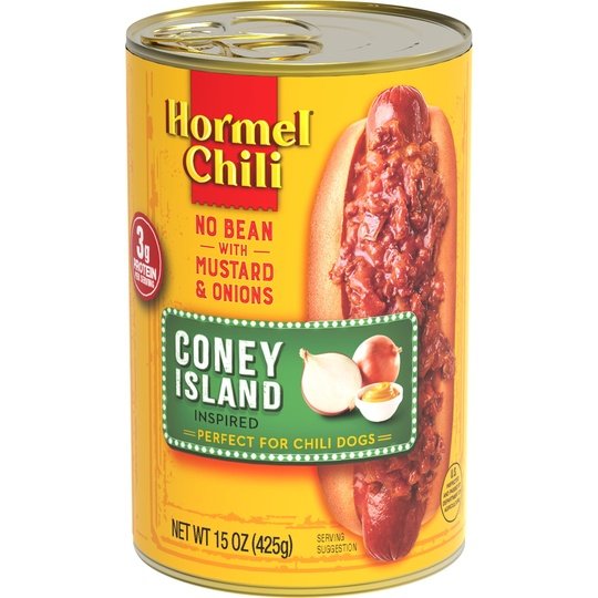 HORMEL Chili Coney Island Inspired No Bean, No Artificial Ingredients, 15 Oz