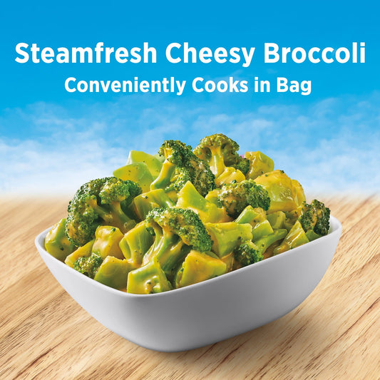 Birds Eye Steamfresh Sauced Cheesy Broccoli, Frozen Vegetable, 10.8 oz Bag (Frozen)