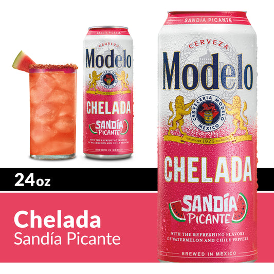 Modelo Chelada Sandia Picante Mexican Import Flavored Beer, 24 fl oz - 1 Can, 3.5% ABV