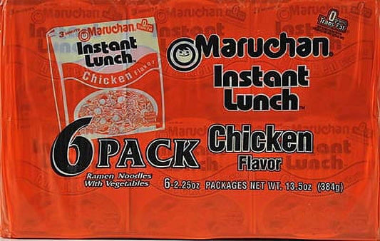 Maruchan Instant Lunch Chicken 2.25 oz Shelf Stable Cup (Pack of 6)