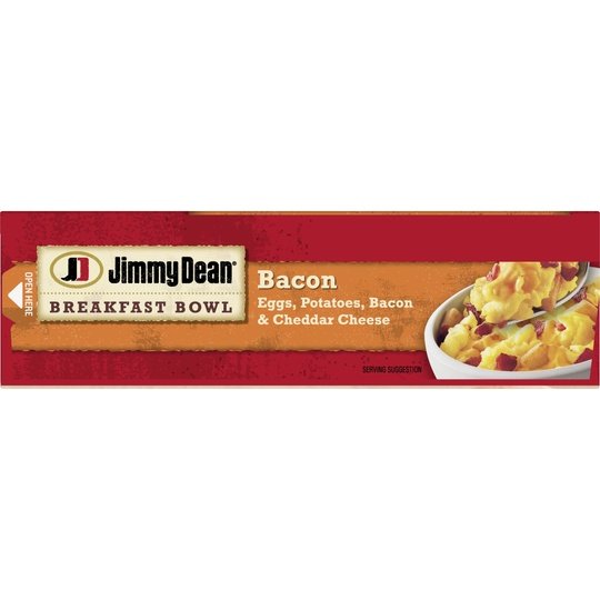 Jimmy Dean Eggs Potatoes Bacon & Cheddar Cheese Breakfast Bowl, 7 oz (Frozen)