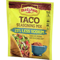 Old El Paso Taco Seasoning, 25% Less Sodium, 1 oz.