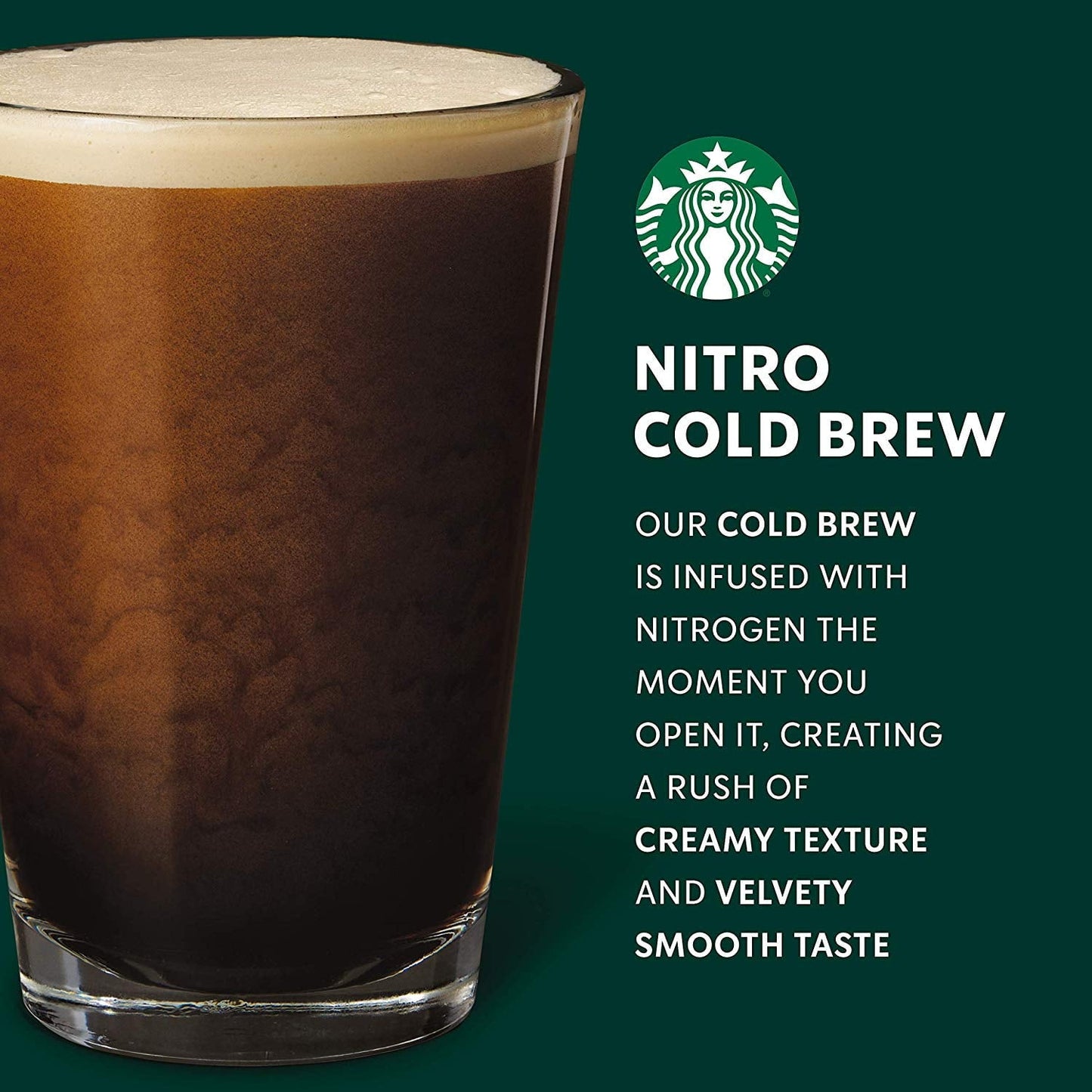 Starbucks Nitro Cold Brew Vanilla Sweet Cream Premium Coffee Drink, 9.6 oz Can