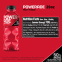 POWERADE Electrolyte Enhanced Fruit Punch Sport Drink, 20 fl oz, 8 Count Bottles