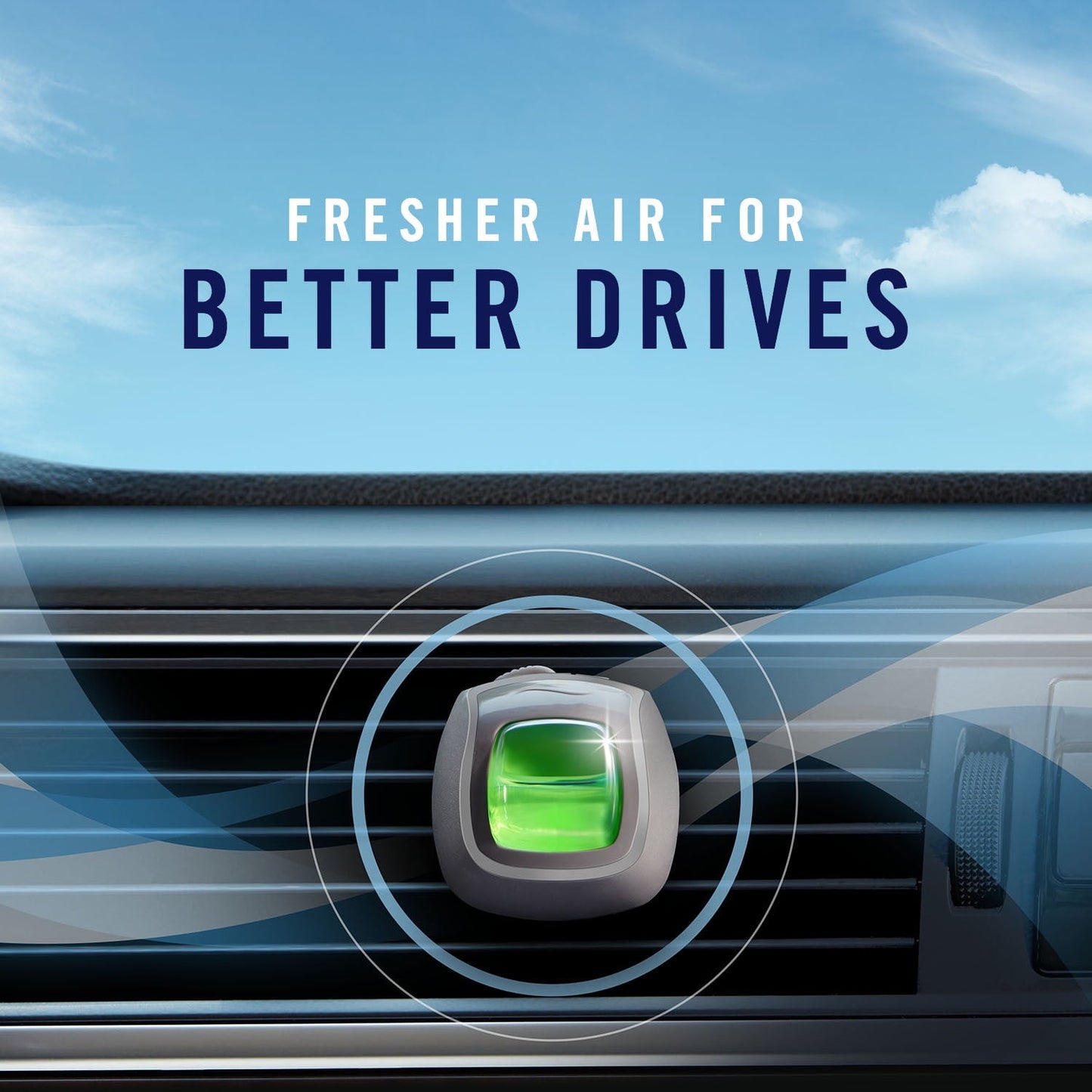 Febreze AUTO Air Freshener Vent Clip Platinum Ice Scent, .07 oz. Car Vent Clip, Pack of 2