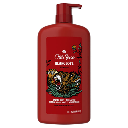 Old Spice Body Wash for Men, Bearglove, Long Lasting Lather, 30 fl oz