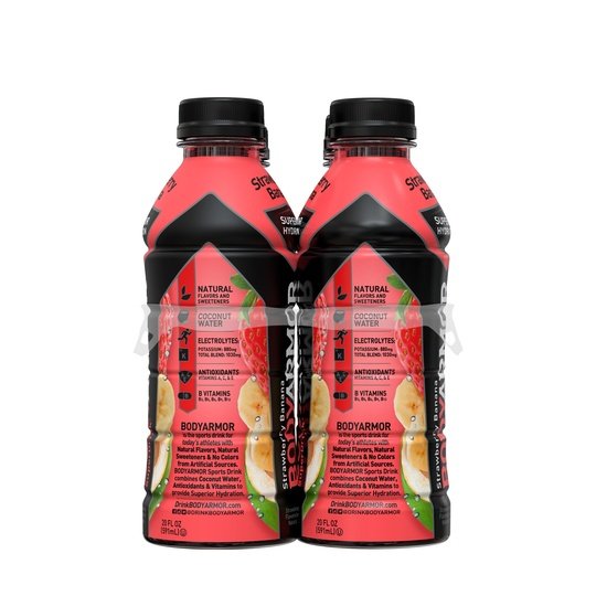 BODYARMOR Sports Drink Strawberry Banana, 20 fl oz, 6 Pack