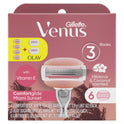 Venus Miami ComfortGlide Sunset 4 Count and ComfortGlide Plus Olay 2 Count, 6 Total Women’s Razor Blade Refills