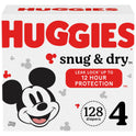 Huggies Snug & Dry Baby Diapers, Size 4, 128 Ct