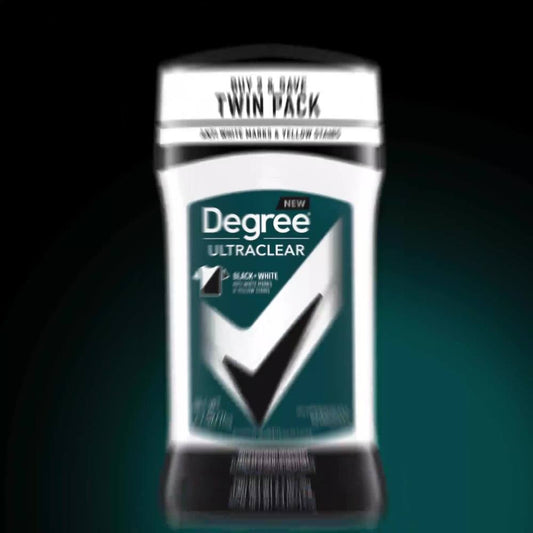 Degree Ultra Clear Long Lasting Men's Antiperspirant Deodorant Stick Twin Pack, Woody, 2.7 oz