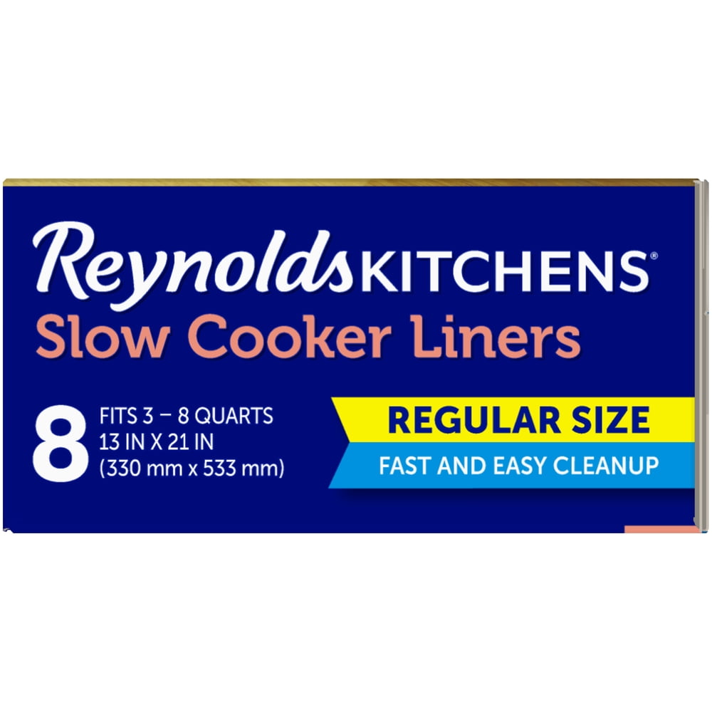 Reynolds Kitchens Slow Cooker Liners, Regular (Fits 3-8 Quarts), 8 Count