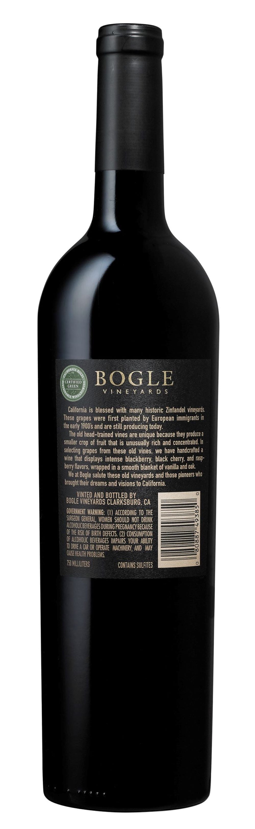 Bogle Zinfandel Red Wine, California, 14.5% ABV, 750ml Glass Bottle, 5-150ml Servings