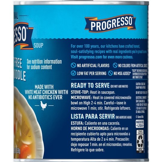 Progresso Traditional, 99% Fat Free Chicken Noodle Canned Soup, 19 oz.