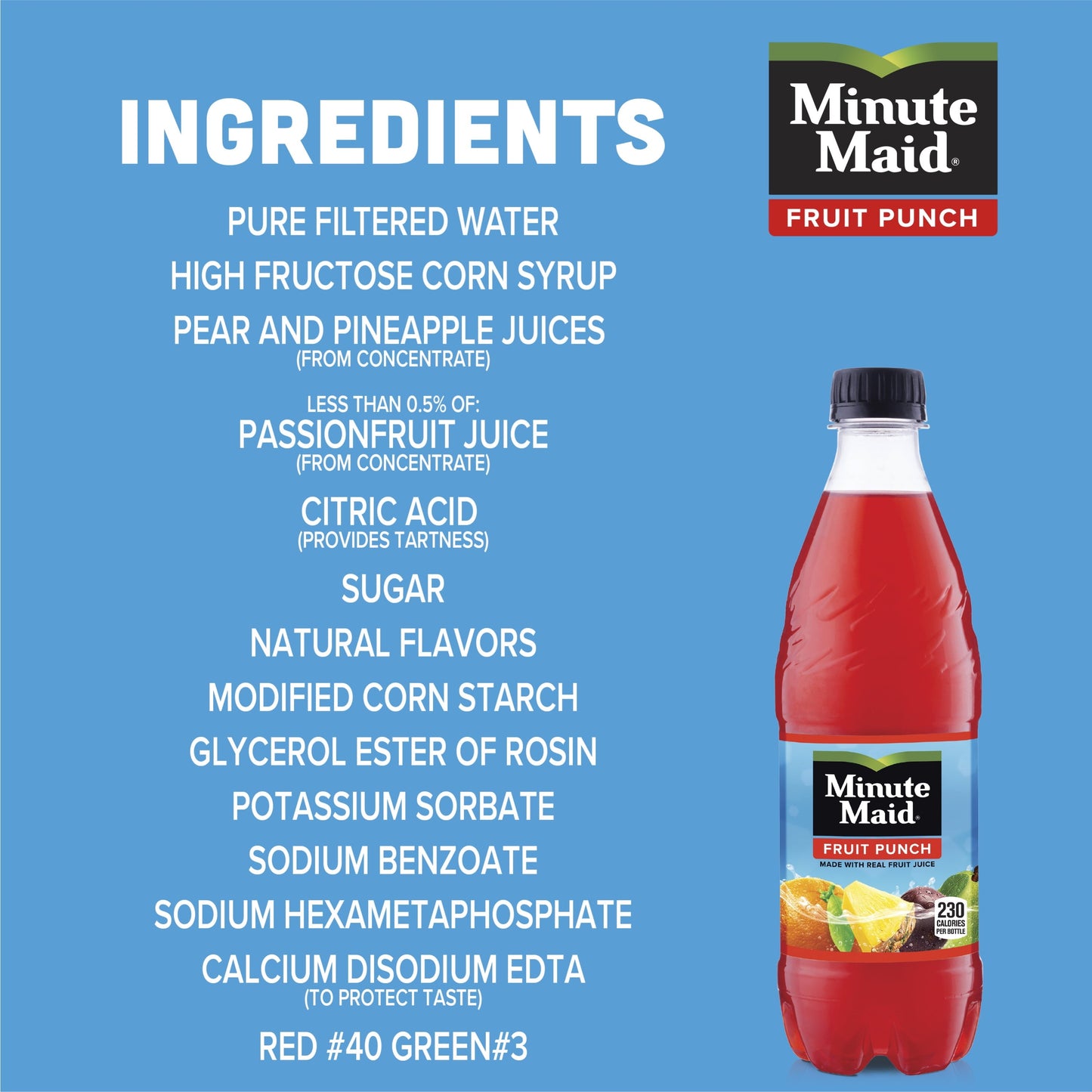 Minute Maid Fruit Punch Juice, 16.9 fl oz, 6 Bottles