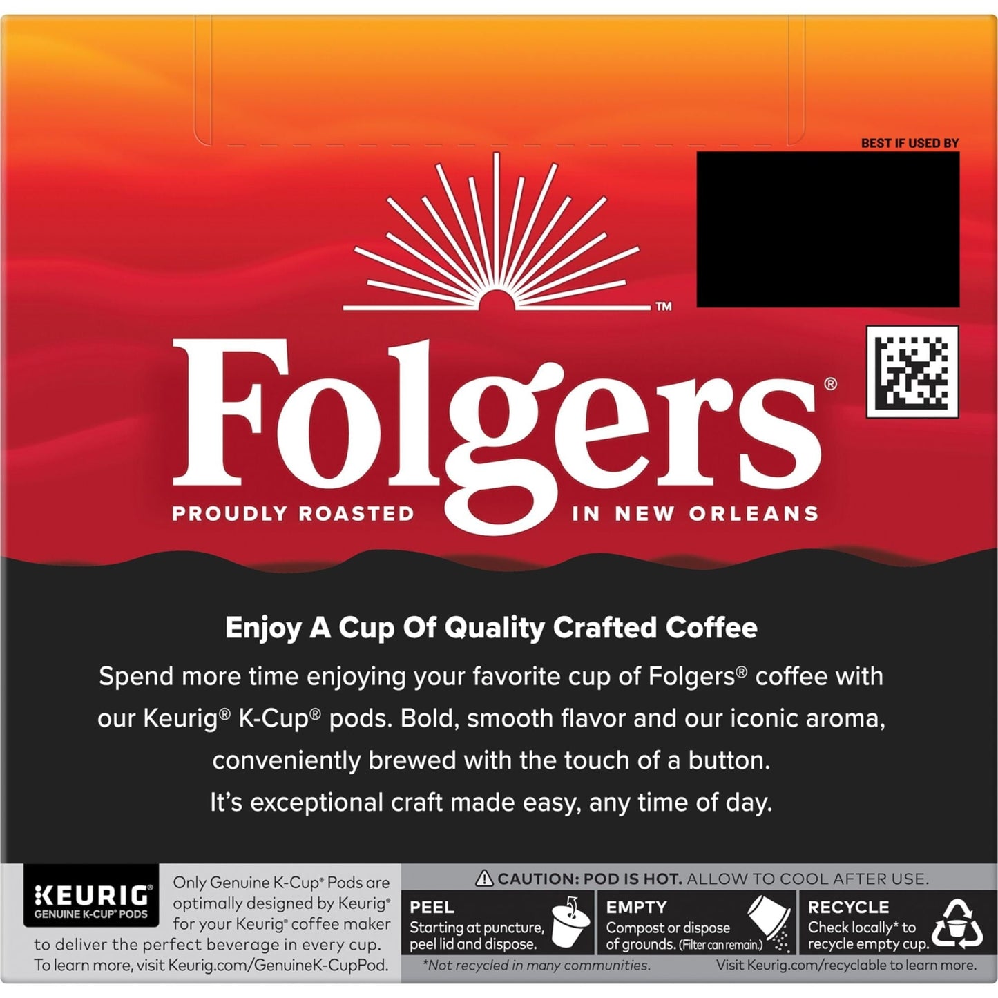 Folgers Black Silk, Dark Roast Coffee, Keurig K-Cup Pods, 48 Count Box