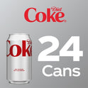 Diet Coke Soda Pop, 12 fl oz, 24 Pack Cans