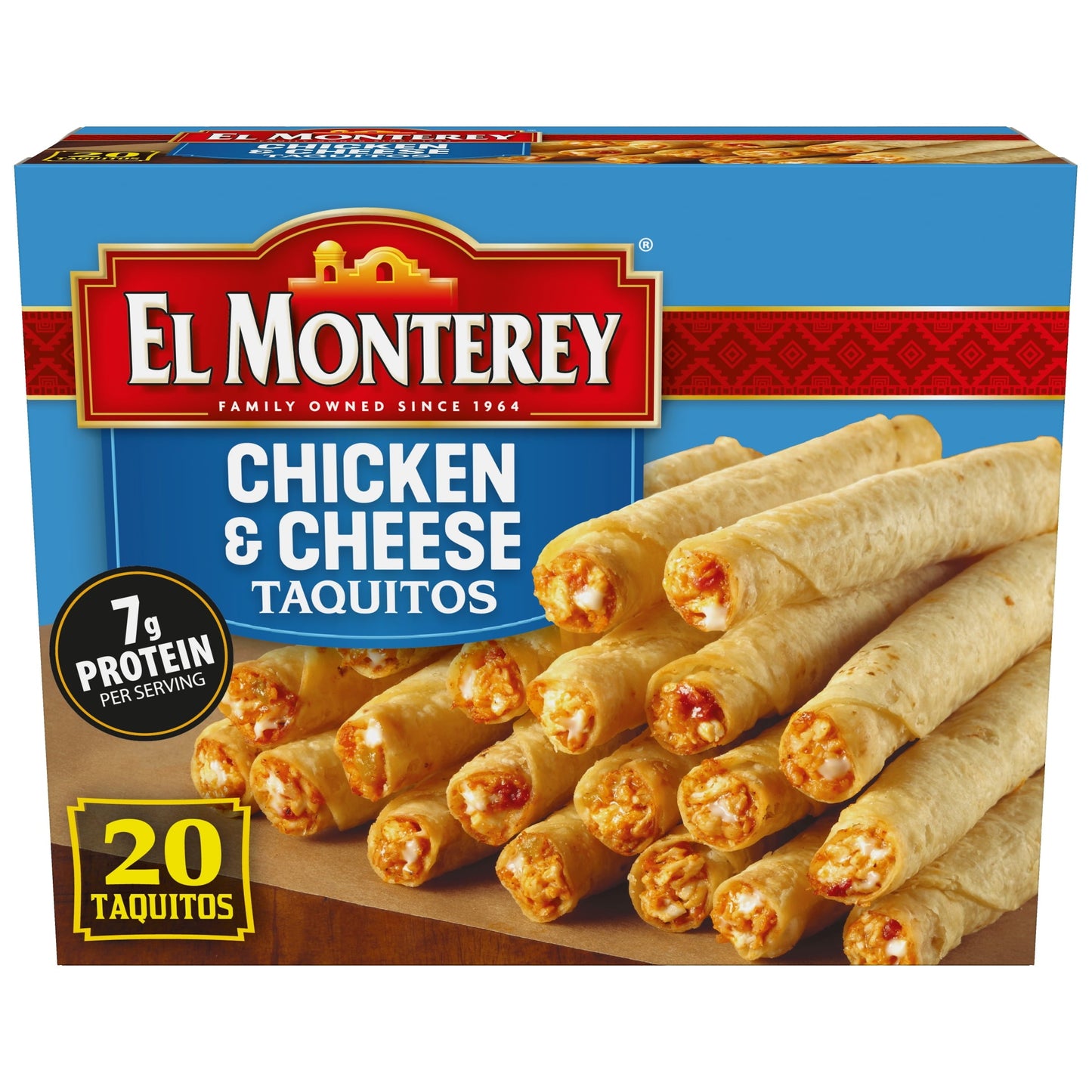 El Monterey Chicken & Cheese Flour Taquitos, 20 oz, 20 Ct (Frozen)