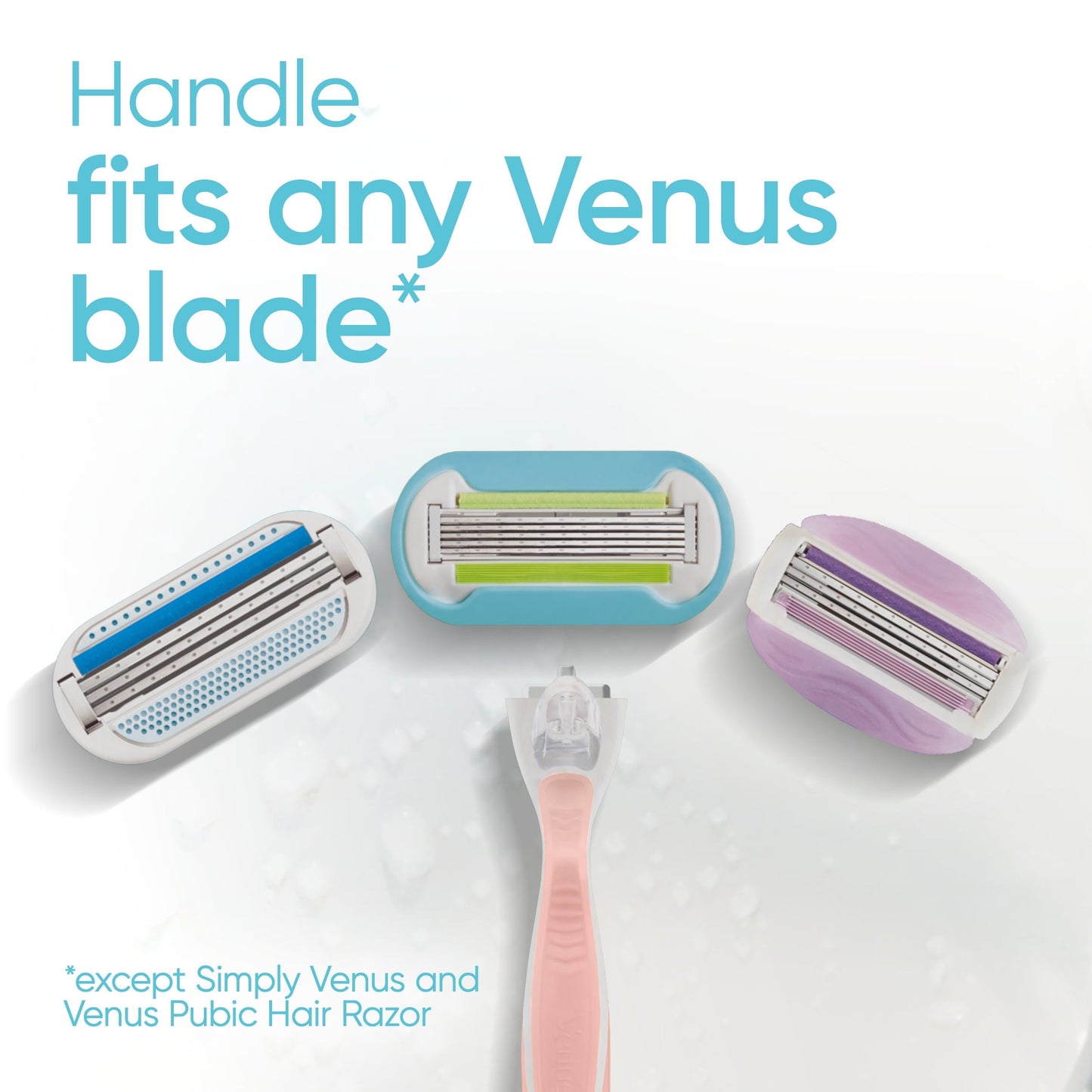 Venus Extra Smooth Pink Women's Razor Handle + 2 Blade Refills