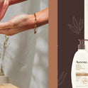 Aveeno Tone + Texture Renewing Hand and Body Lotion for Sensitive Skin, Fragrance Free, 18 oz