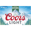 Coors Light Lager Beer, 8 Pack, 16 fl oz Cans, 4.2% ABV