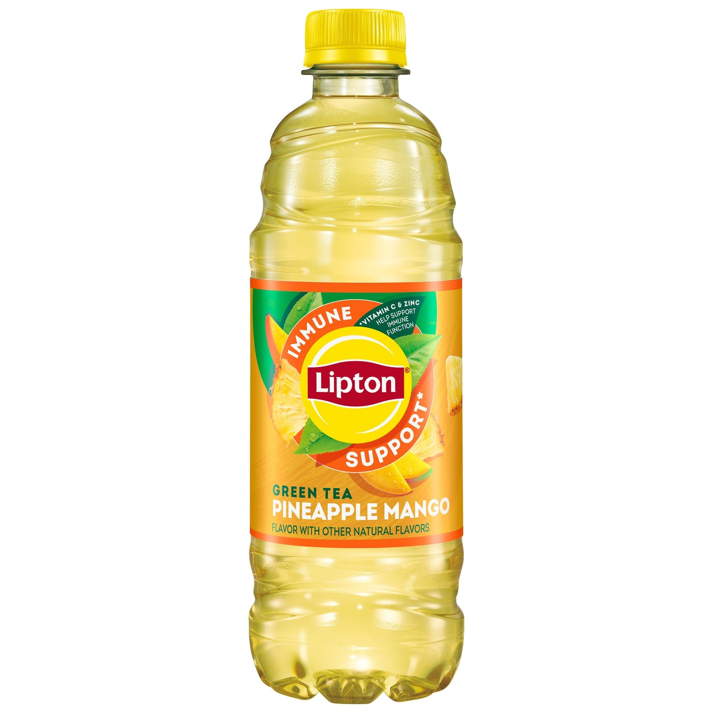 Lipton Iced Tea Immune Support Pineapple Mango Green Tea 16.9 Fl Oz, 12 Count