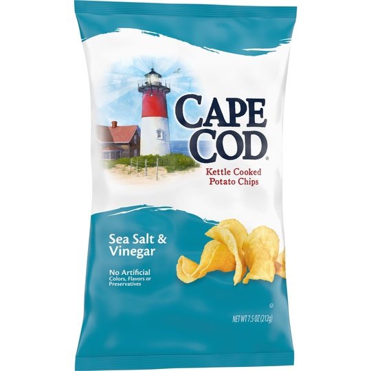 Cape Cod Potato Chips, Sea Salt and Vinegar Kettle Chips, 7.5 oz