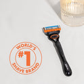 Gillette Fusion5 Men's Razor Handle and 2 Blade Refills, Orange