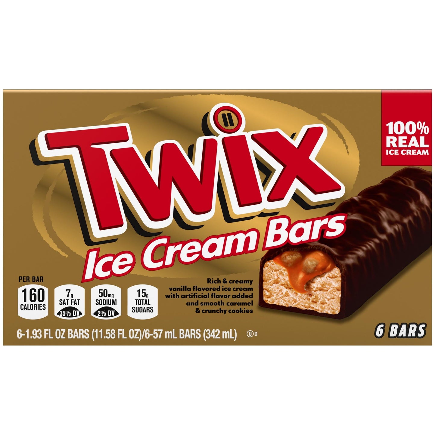 Twix Ice Cream Bars 6-Count Box