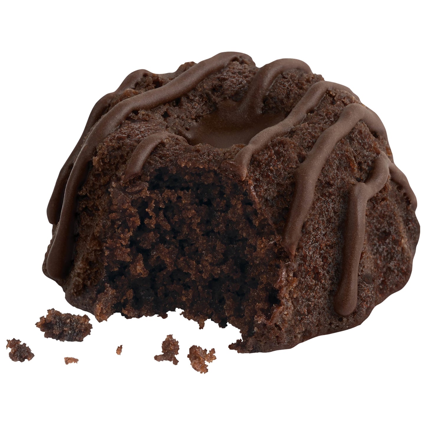 HOSTESS Chocolate Drizzle Baby Bundts, Mini Chocolate Bundt Cakes - 10 oz, 8 Count