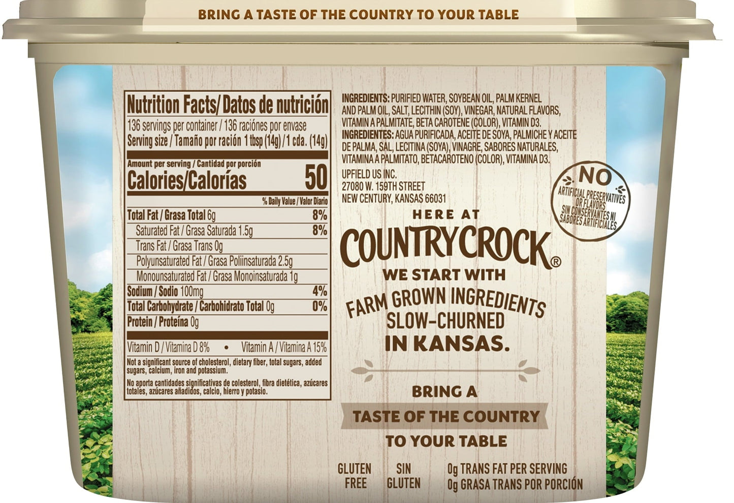 Country Crock Original Vegetable Oil Spread, 67.5 oz Tub (Refrigerated)