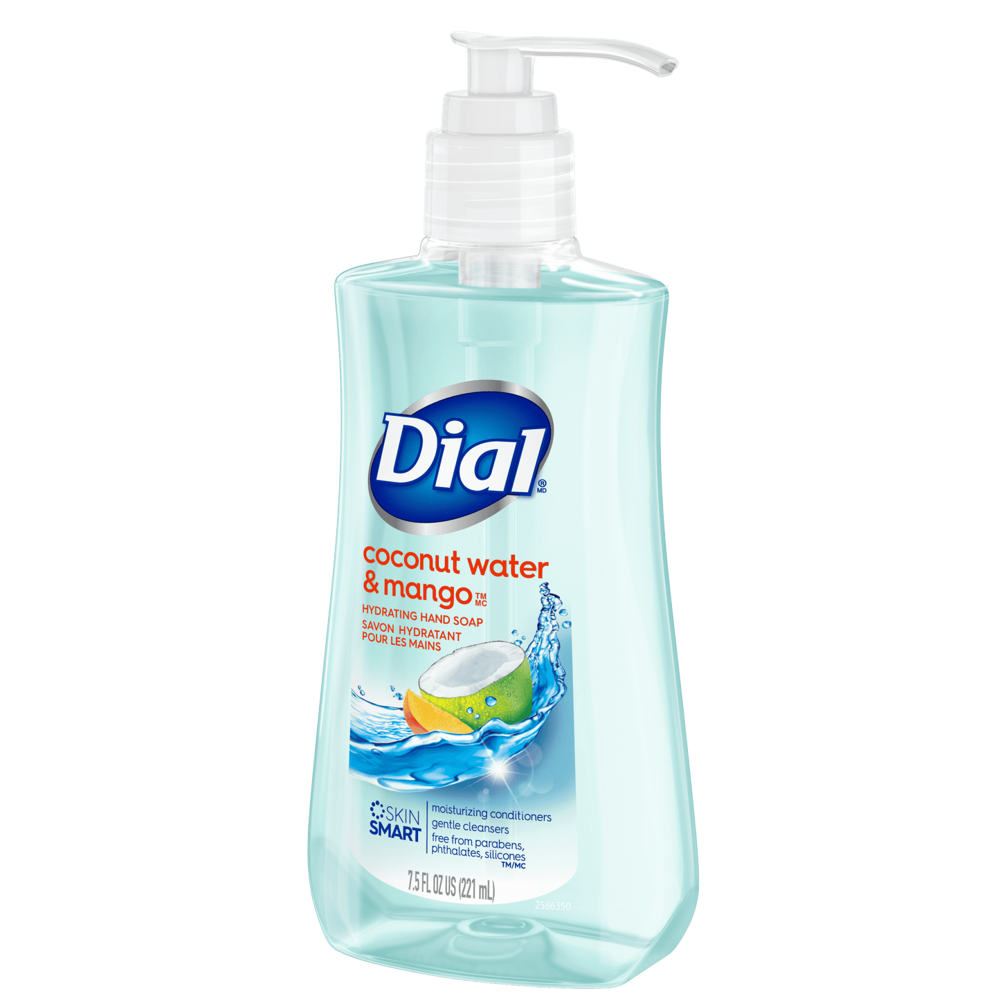 Dial Liquid Hand Soap, Coconut Water & Mango, 7.5 fl oz