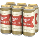 Miller High Life Lager Beer, 6 Pack, 16 fl oz Cans, 4.6% ABV
