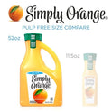 Simply Non GMO No Pulp Calcium Orange Juice, 89 fl oz Bottle