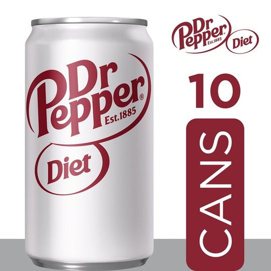 Diet Dr Pepper Soda Pop, 7.5 fl oz cans, 10 pack