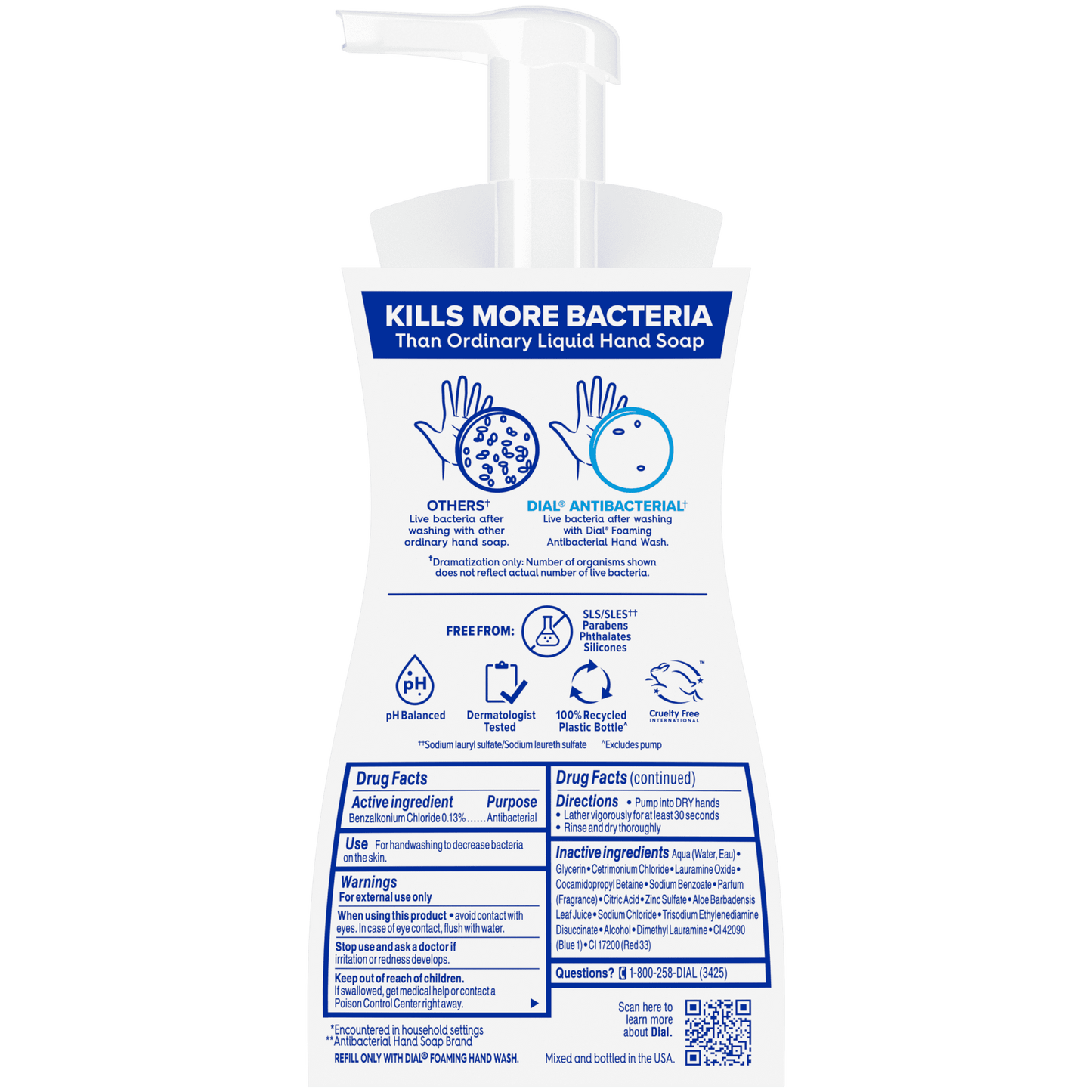 Dial Antibacterial Foaming Hand Wash, Soothing White Tea, 7.5 fl oz