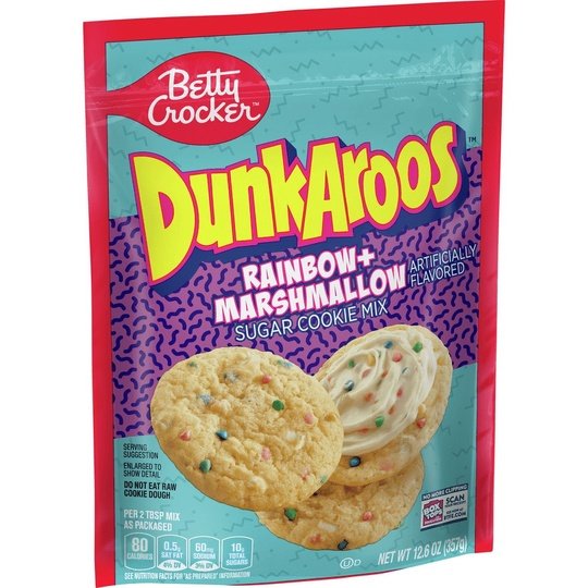 Betty Crocker Dunkaroos Sugar Cookie Mix, Rainbow + Marshmallow, 12.6 oz